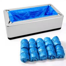 Automatic Shoe Covers Dispenser with 200pcs Disposable Shoe Covers Non Slip Shoe Cover Protect 200pcs silver
