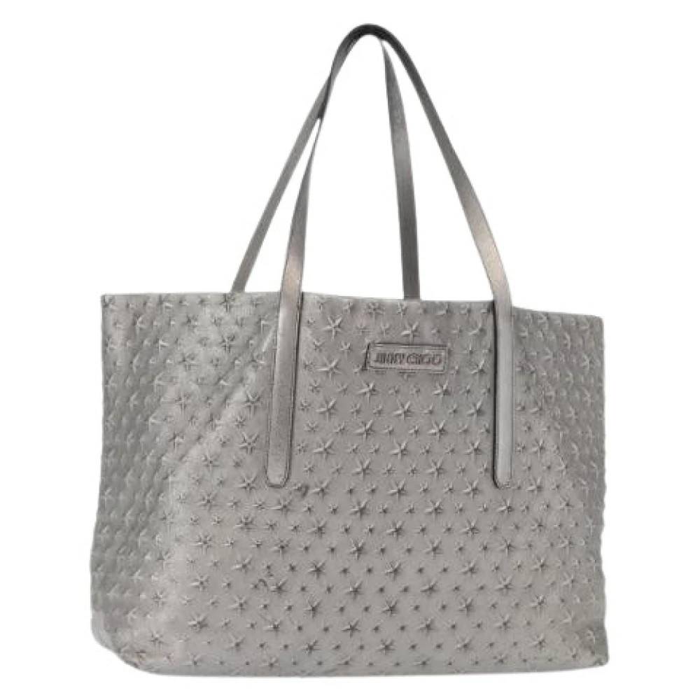 Jimmy Choo Pre-owned Pre-owned Tote Bag - Vintage - Dame - Grå - ONE SIZE - Læder