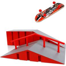 Fingerboard Ramp Tillbehör Set, Fingerboard Skate Park Kit Ramp Finger Skateboards Träning Rekvisita för Barn och Barn (D)