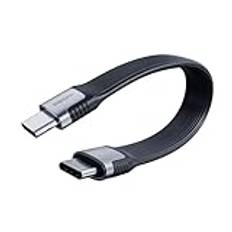 Hagibis 0,1 m USB 4-kabel, USB C-laddningskabel 240 W, 40 Gbit/s dataöverföring, 8K 60 Hz videodisplay för iPhone 15 Pro Max, iPad Pro, Thunderbolt 4/3, hubb, dockningsstation