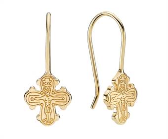 8 karat guld dagmarkors ørehænger