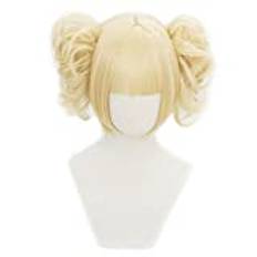 HIROAKIYA Himiko Toga Wig, MHA My Hero Academia Himiko Toga Cosplay Wig Clip Hair Bun with Wig Cap