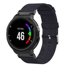 Garmin Forerunner 220 / 230 / 235 / 630 / 620 / 735 armband i kanvas - Svart