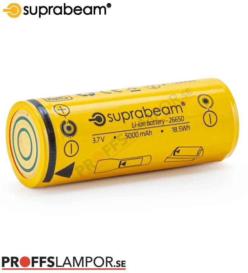 Tillbehör Batteri Suprabeam 26650 5000 mAh USB-C