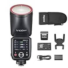 Godox V100F V100-F runt huvud kamera blixt Speedlite för Fujifilm-kameror TTL HSS 1/8000s 2,4G 100Ws med Toch-skärm (V100 F)