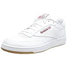 Reebok CLUB C 85 unisex - vuxen Sneaker, Vit (Ftwr White/Classic Burgundy/Reebok Lee 3), 34.5 EU