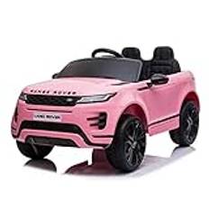 Barn elbil Evoque rosa två motorer, LED, FB