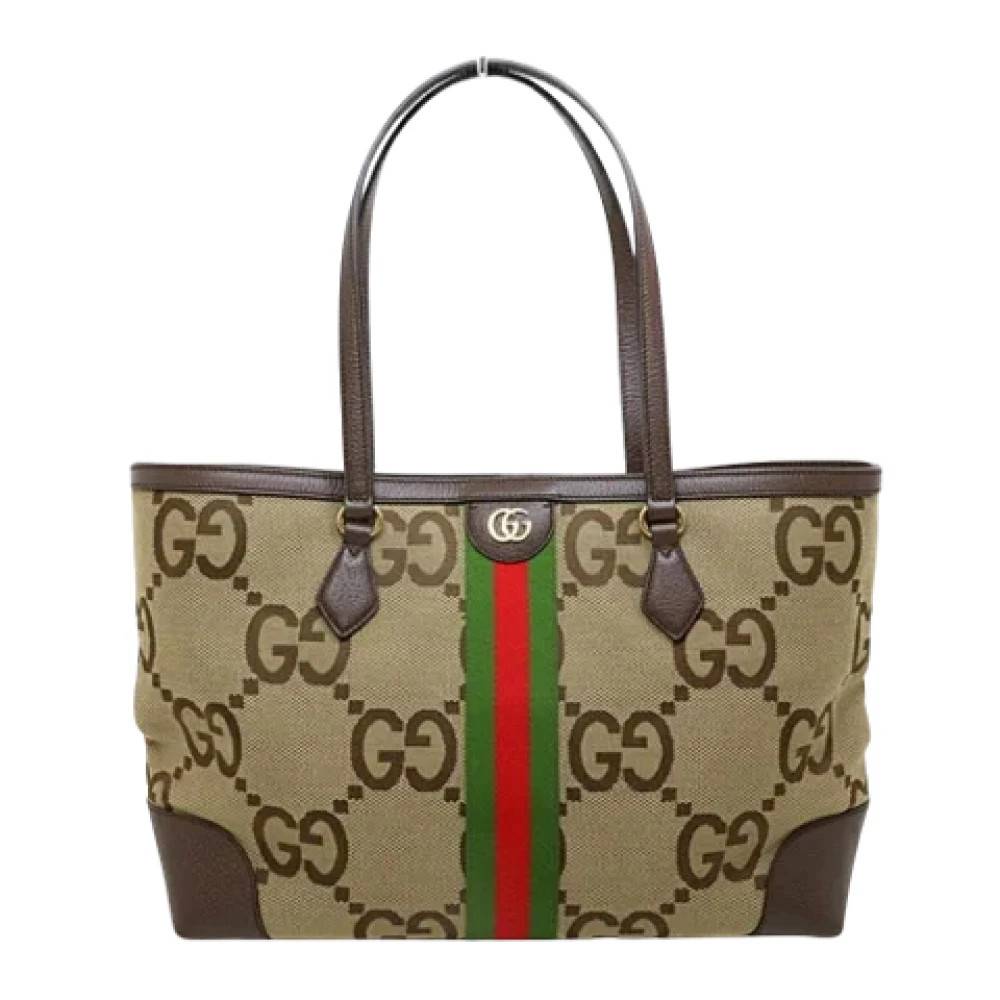 Gucci Vintage Pre-owned Canvas gucci-tasker - Vintage - Dame - Beige - ONE SIZE -