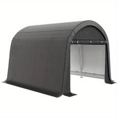 TEMU Outdoor Tool Shed 3x3m, Bicycle Garage, Tool Shed, Garden Shed Storage Tent, Material With 2 Rolling Shutter Doors