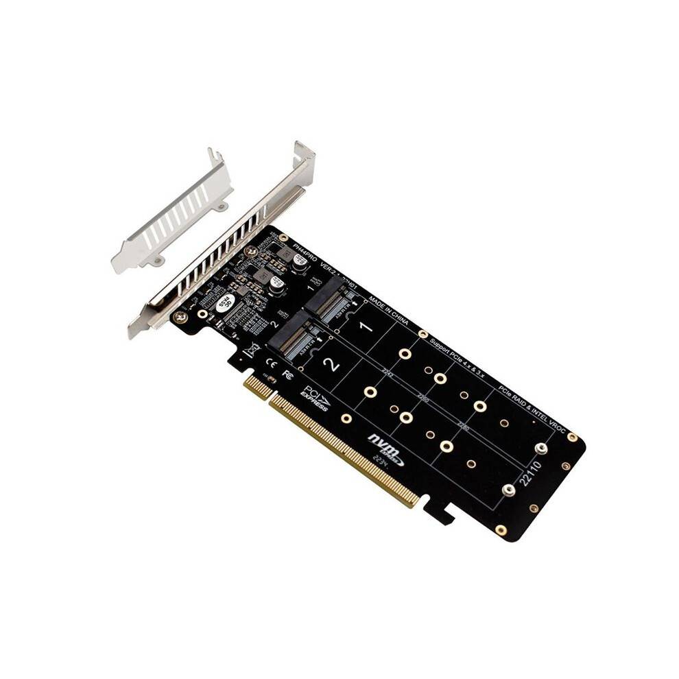 Dubbelsidigt 4-Disk NVME -Kort PCIeX16 Till M.2 M-Key NVMEx4SSD 2U Server  Array Expansion Adapter Split Card