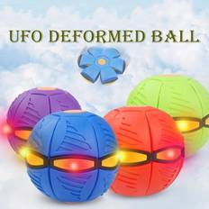 Tryckavlastning Antistress Glödande deformation UFO Flygande tefat Fot Magisk boll Utomhussport Dekompressionsleksak röd