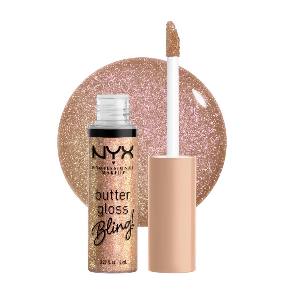 NYX PROFESSIONAL MAKEUP Butter Gloss Bling, Non Sticky Vegan Lip Gloss - Bring The Bling