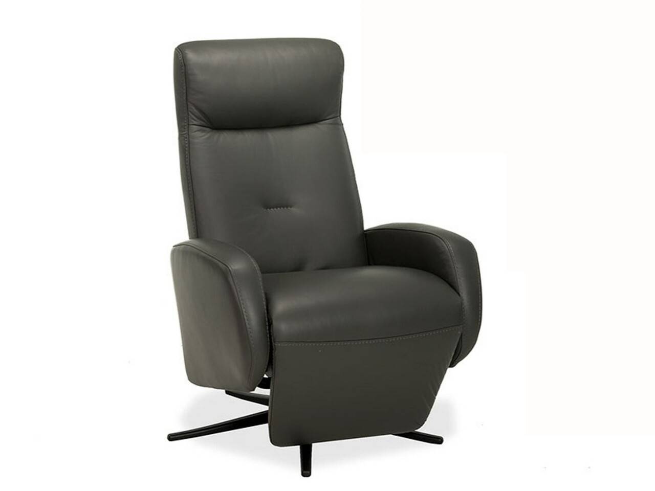 IMG Space 2100 lænestol m. indbygget skammel (Stofgruppe 4 - uld, Slimline stel - blank).