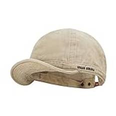 Clape Kort Brim baseballkeps platt keps med kort skärm bomull cappy keps casual utomhus sport keps, DY06-beige,