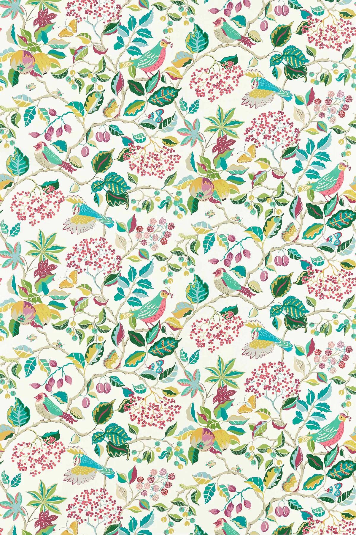 Sanderson Fabric Birds and Berries 226730