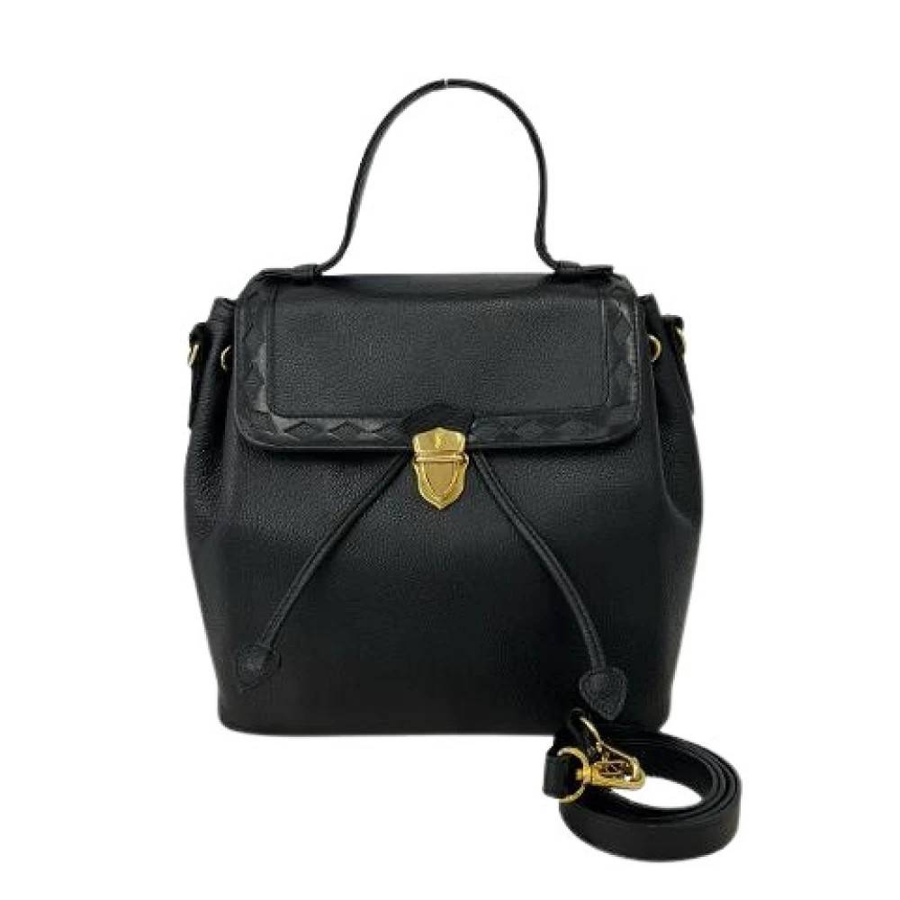 Yves Saint Laurent Vintage Pre-owned Læder 2way Skuldertaske - Vintage - Dame - Sort - ONE SIZE - Uld