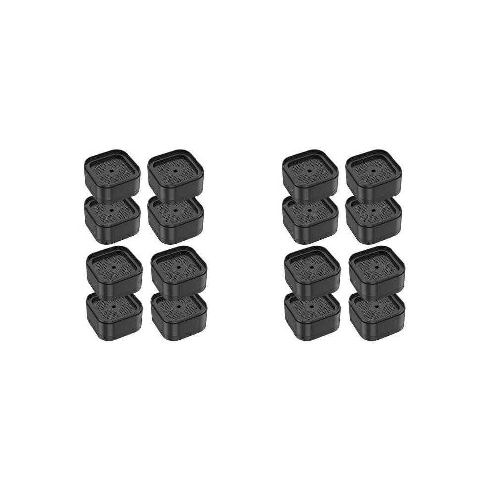 16 Pcs Furniture Risers Heavy Duty Bed Chair Table Heightening Foot Pad Non-Slip Floor Furniture