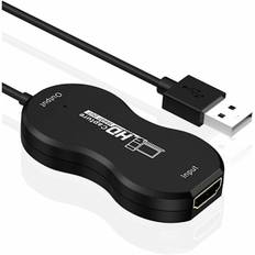 Video Grabber, HDMI til USB Capture Card Switcher 1080P 30fps Streamdeck HD Video Capture Card til Streaming Kamera, Videokamera, Zoom Møde, Online