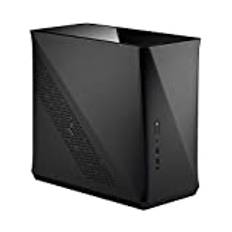 Fractal Design Era ITX Carbon – topppanel i härdat glas – Mini-ITX datorfodral – liten formfaktor – vattenkylningsredo – USB Type-C – aluminium