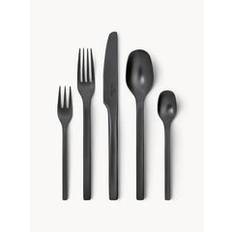 Matt gebÃ¼rstetes Besteck-Set Manufacture Rock, 4 Personen (20-tlg.)