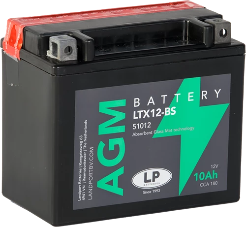 LP Mc batteri YTX12-BS 12v 10Ah LPYTX12-BS