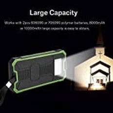 DIY Solcellsdriven Powerbank Byggsats,Power Bank 50000Mah Laddare Power Bank Bärbar 20000Mah Snabbladdning Dubbel Usb Polar Mobil Power Bank Fodral Diy Kit Grön (Grön)