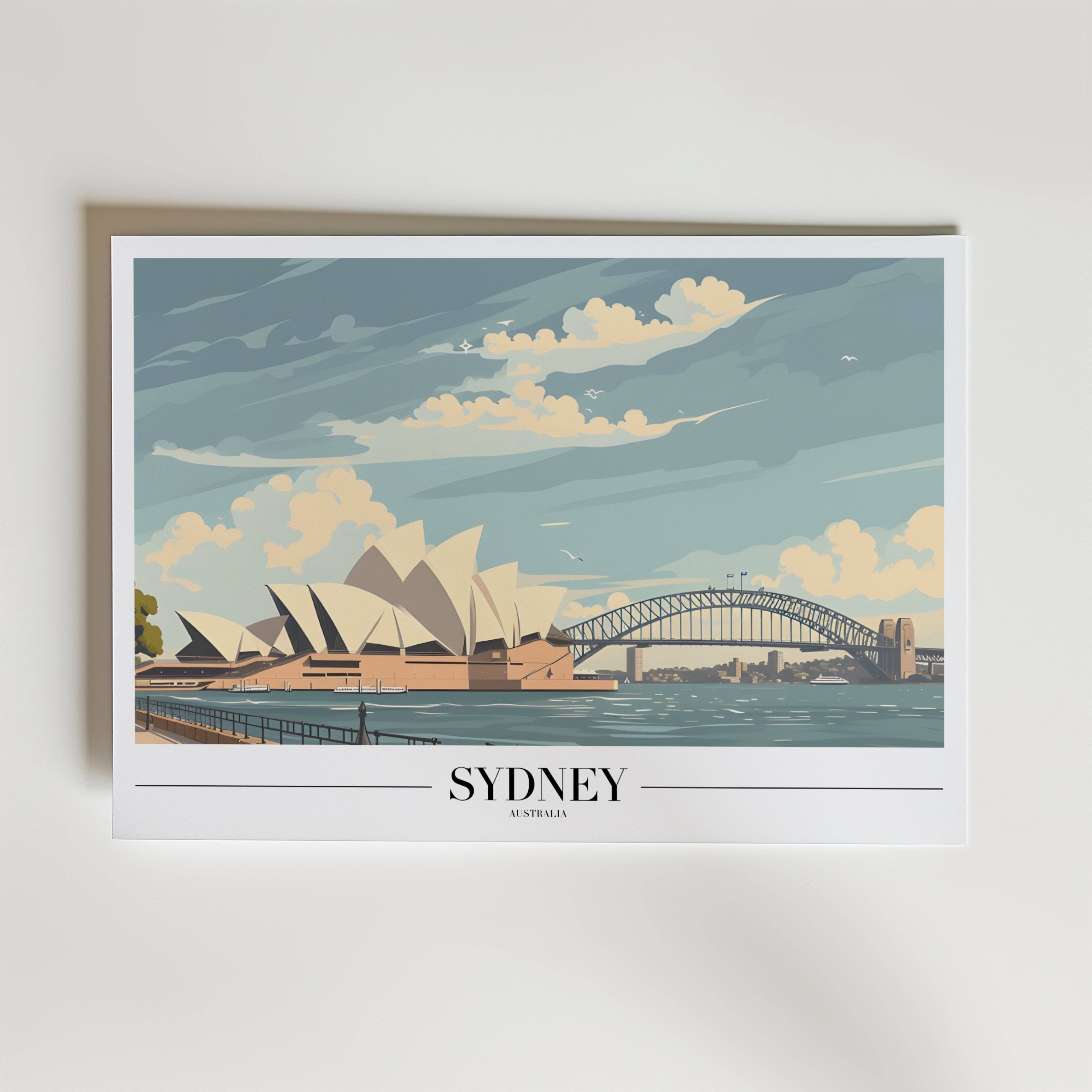 Sydney Skyline Poster - Fine Art Poster 21x30 cm