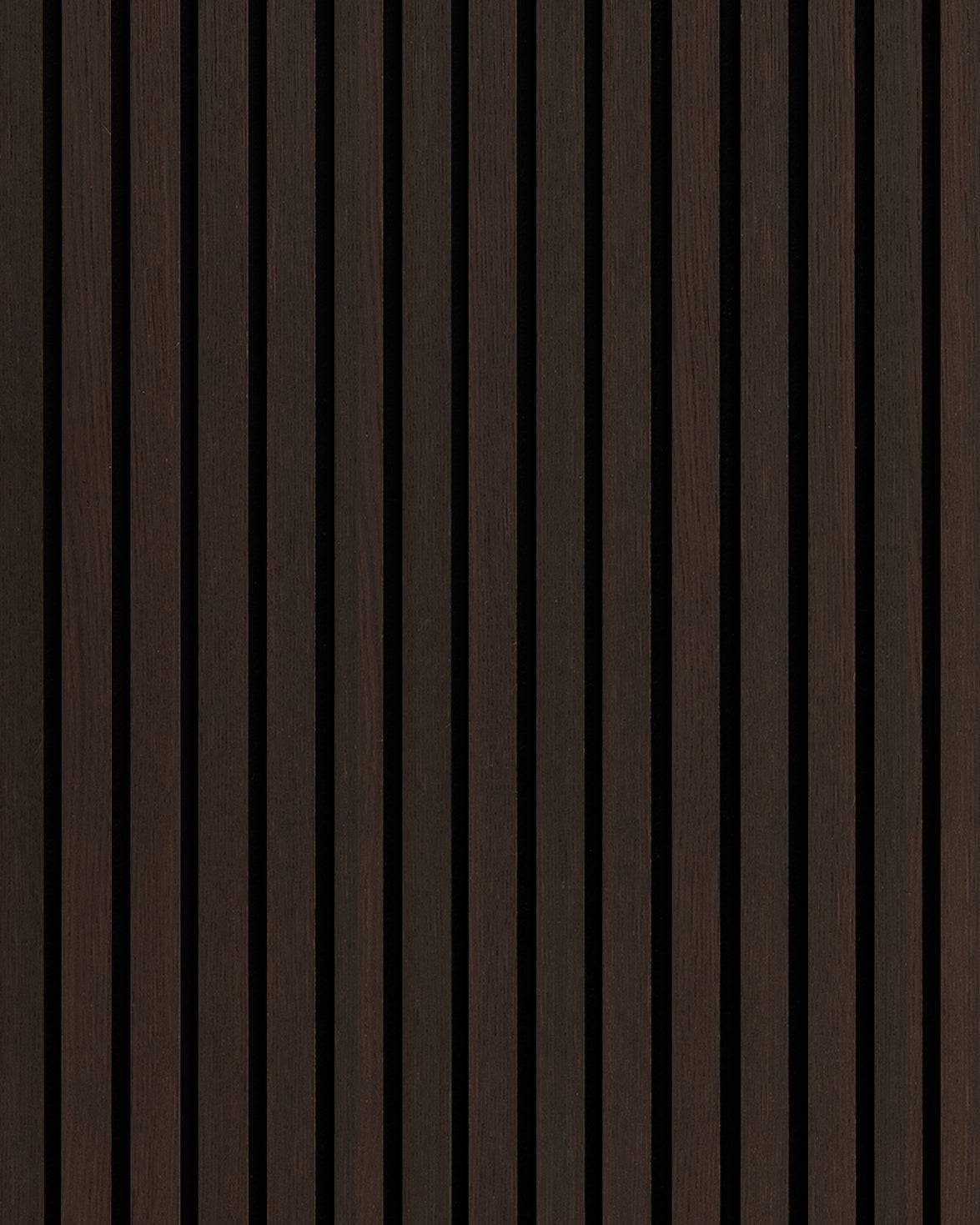Smoked Oak Acoustic Panel | Sound-Absorbing Wall Panel Black / 2400x280mm