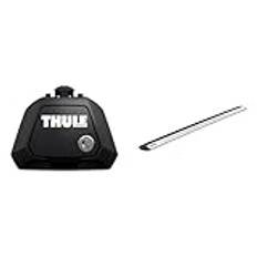 Thule Raised Rail Evo Fordonsben one size svart & Thule WingBar Evo 135, aluminium