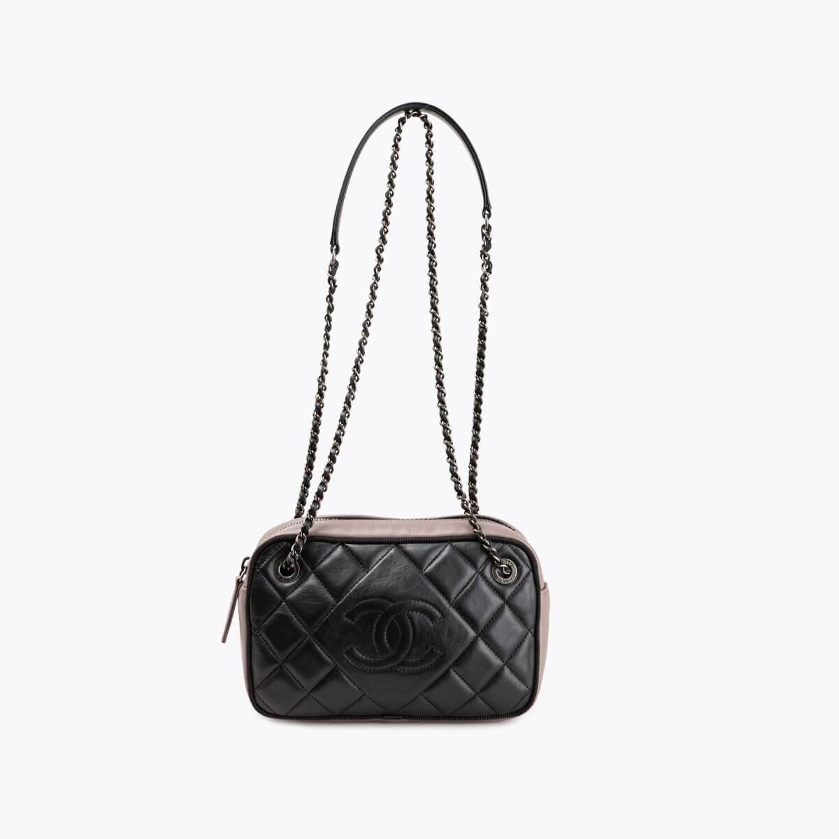 CHANEL Quilted Camera Bag - Black - One Size