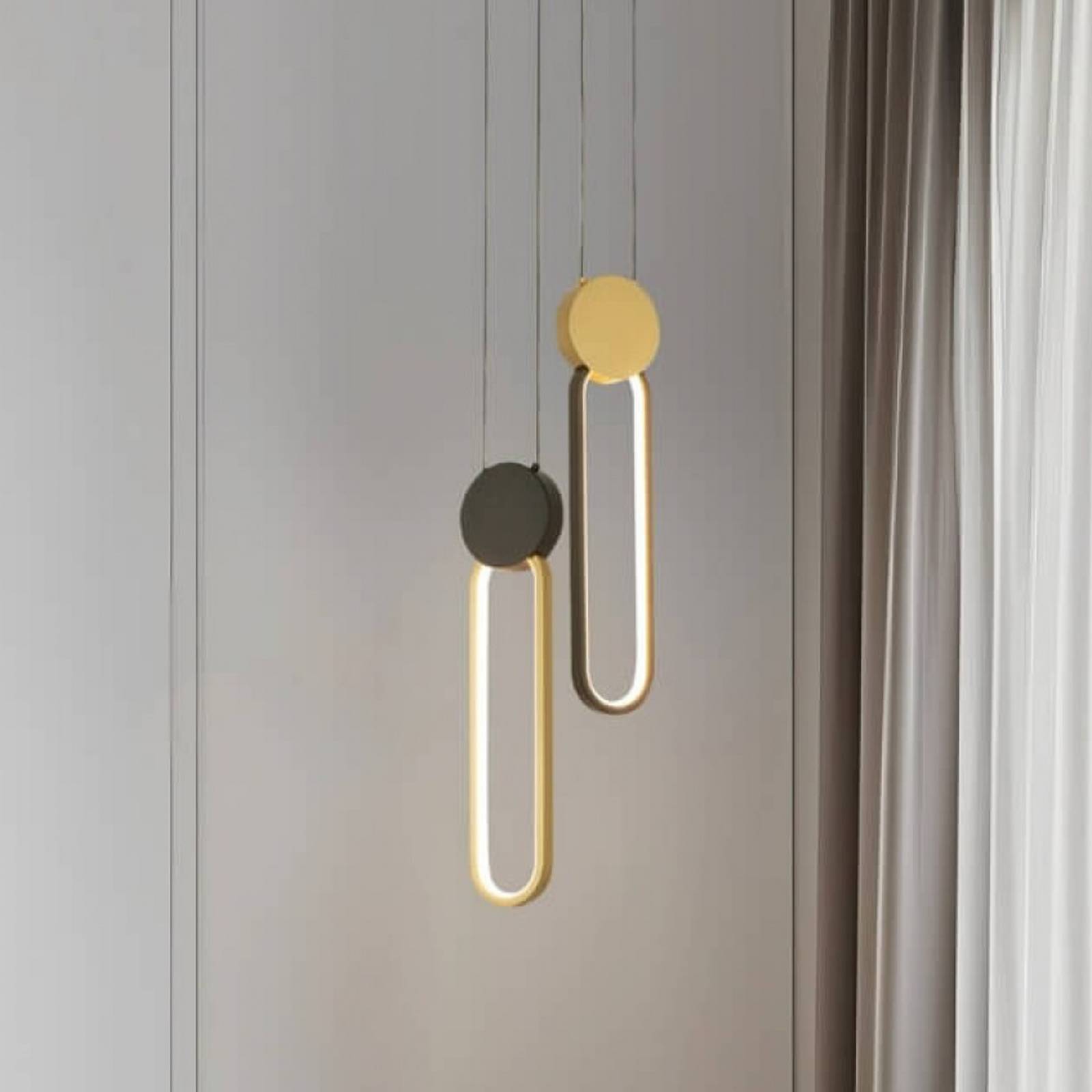 Zambelis Hængelampe 23101, dæmpbar, Messing/guld, Stue/spisestue, Aluminium, Moderne