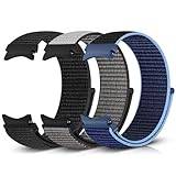 Nylonarmband kompatibelt med Samsung Galaxy Watch 6/5/4 40/44 mm, Galaxy Watch 6 Classic 43/47 mm, Watch 5 Pro 45 mm och Galaxy Watch 4 Classic 42/46 mm, klockarmband i nylon för kvinnor och män