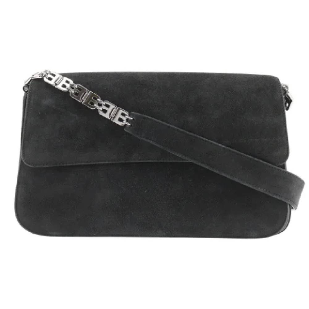 Bally Pre-owned Pre-owned Stof skuldertasker - Vintage - Dame - Sort - ONE SIZE - Uld