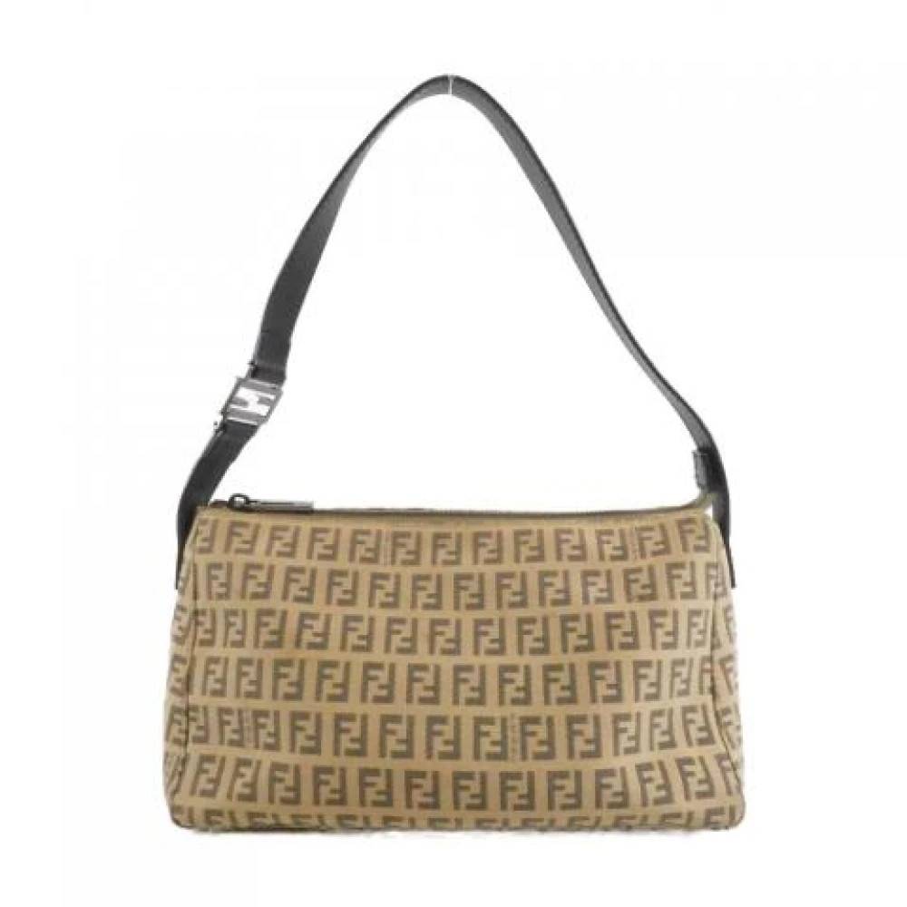 Fendi Vintage Pre-owned Vintage Skuldertaske - Vintage - Dame - Beige - ONE SIZE - Uld