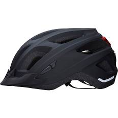 CSI Premium Cykelhjelm med lys 58-62 cm - matsort (På lager i butik)