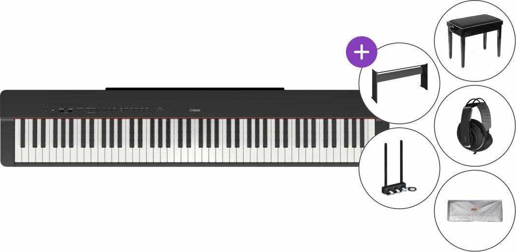 Yamaha P-225B Deluxe Cover SET Digitalt scen piano Black