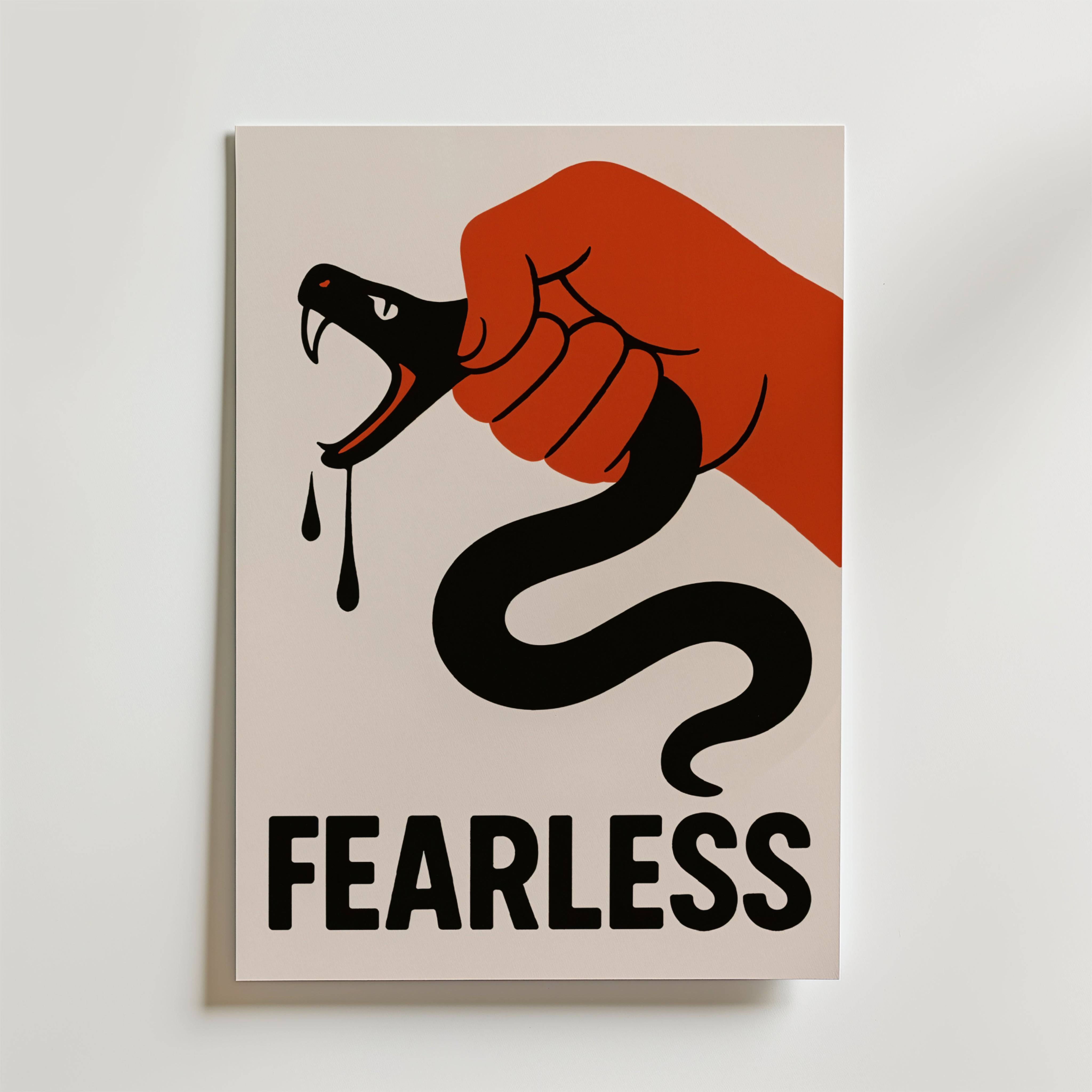 Fearless Poster - Fine Art Poster 100x140 cm