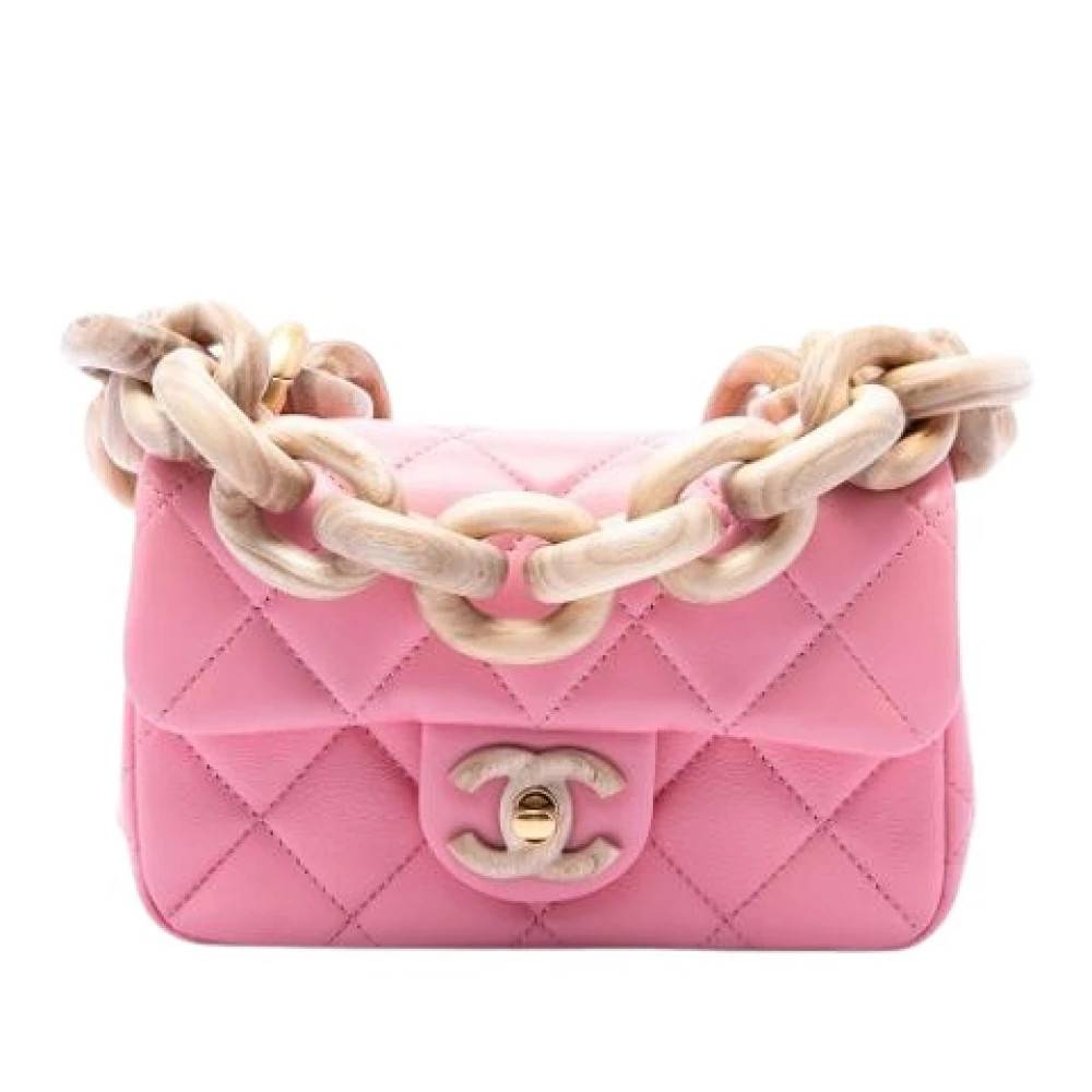 Chanel Vintage Pre-owned Mini Flap Bag - Vintage - Dame - Lyserød - ONE SIZE -