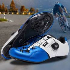 Men&#39;s Cycling Sports Shoes; Road Clip-In Bike Cycling Shoes Men&#39;s Professional Cycling Road Shoes; Road Bike Speed Flat Sport Shoes; Cycling Sport Sho - Blue - EUR41,EUR42,EUR43,EUR44,EUR45,EUR46