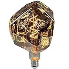 TIANFAN Led Bulb Vintage Light Bulb 4W Dimbar Polyhedron φ150mm Stor Led Lampa Dekorativ Edison Light Bulb 220V E27 Smoke