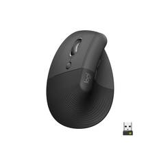 Logitech Lift Left Vertical - Graphite - Ergonomisk mus - Optisk - 6 knapper - Sort