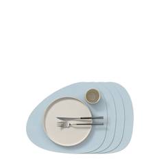 LIND DNA 4-Set Table Mat Curve Nupo |Blue |37X44 cm