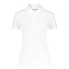 Lacoste, Topp, Dam, Vit, L, Bomull, Logo Applique Slim-Fit Pikétröja