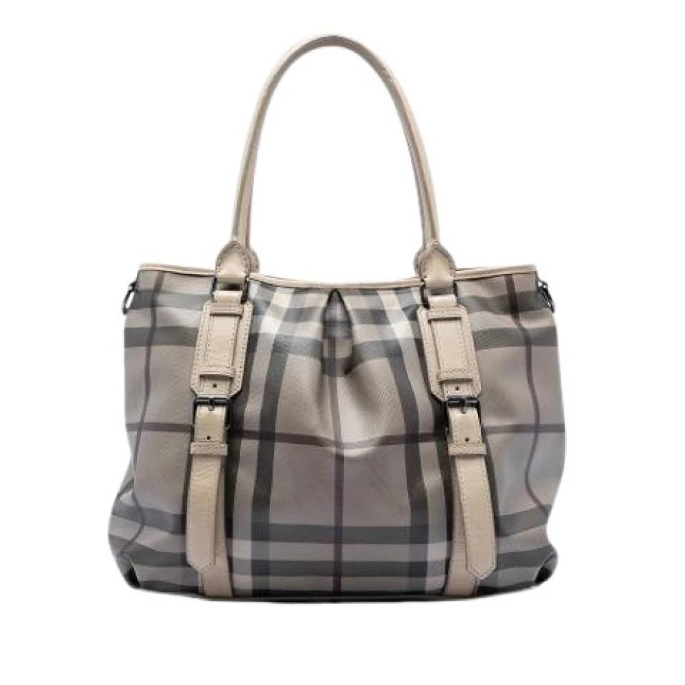 Burberry Vintage Pre-owned The Northfield Handbag - Vintage - Dame - Grå - ONE SIZE - Læder