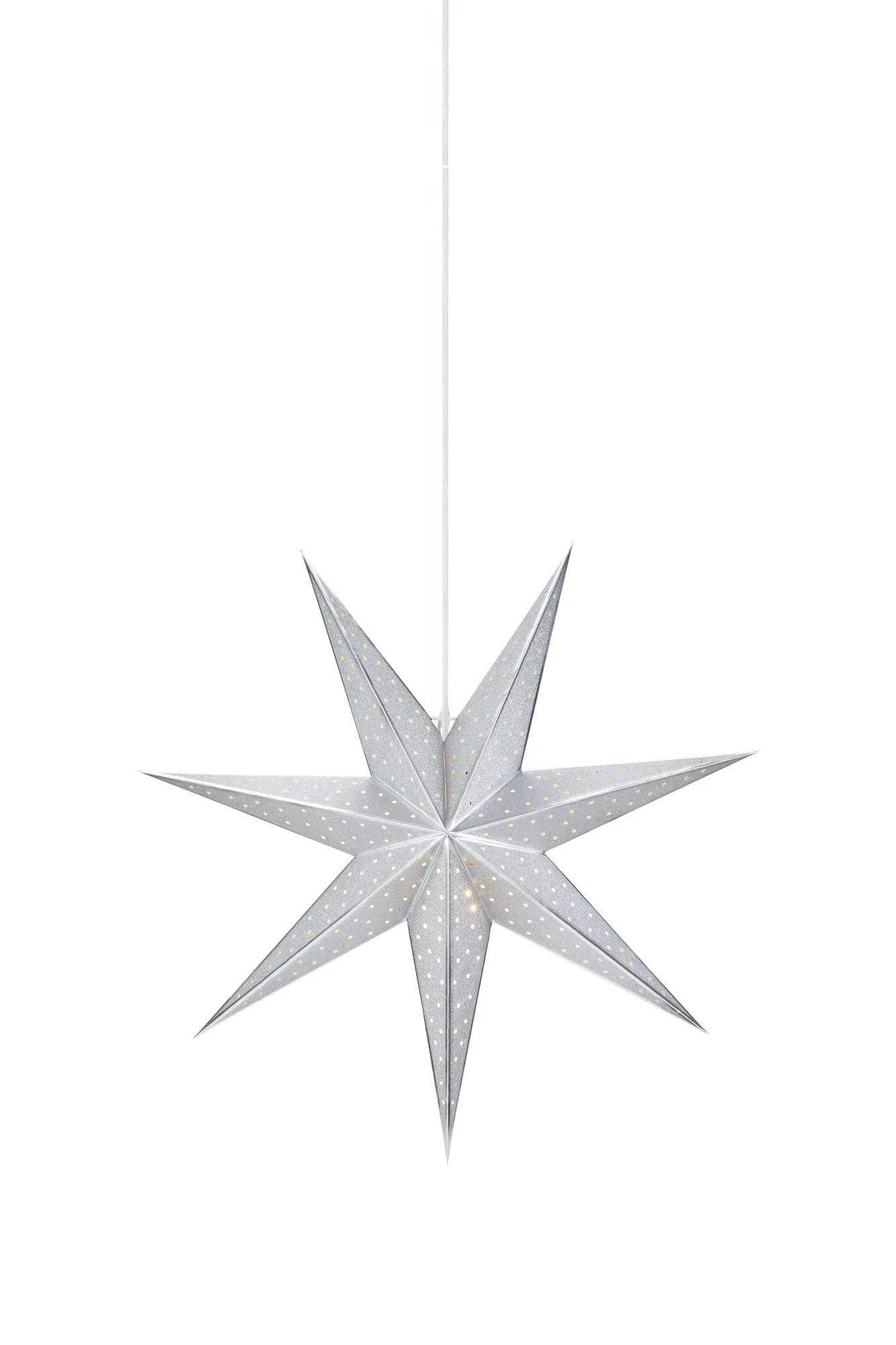 Glitter Stjärna Silver 45 cm