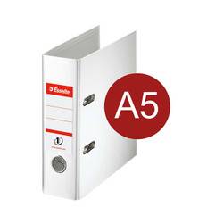 20 x Esselte No. 1 A5 brevordner 75mm hvid