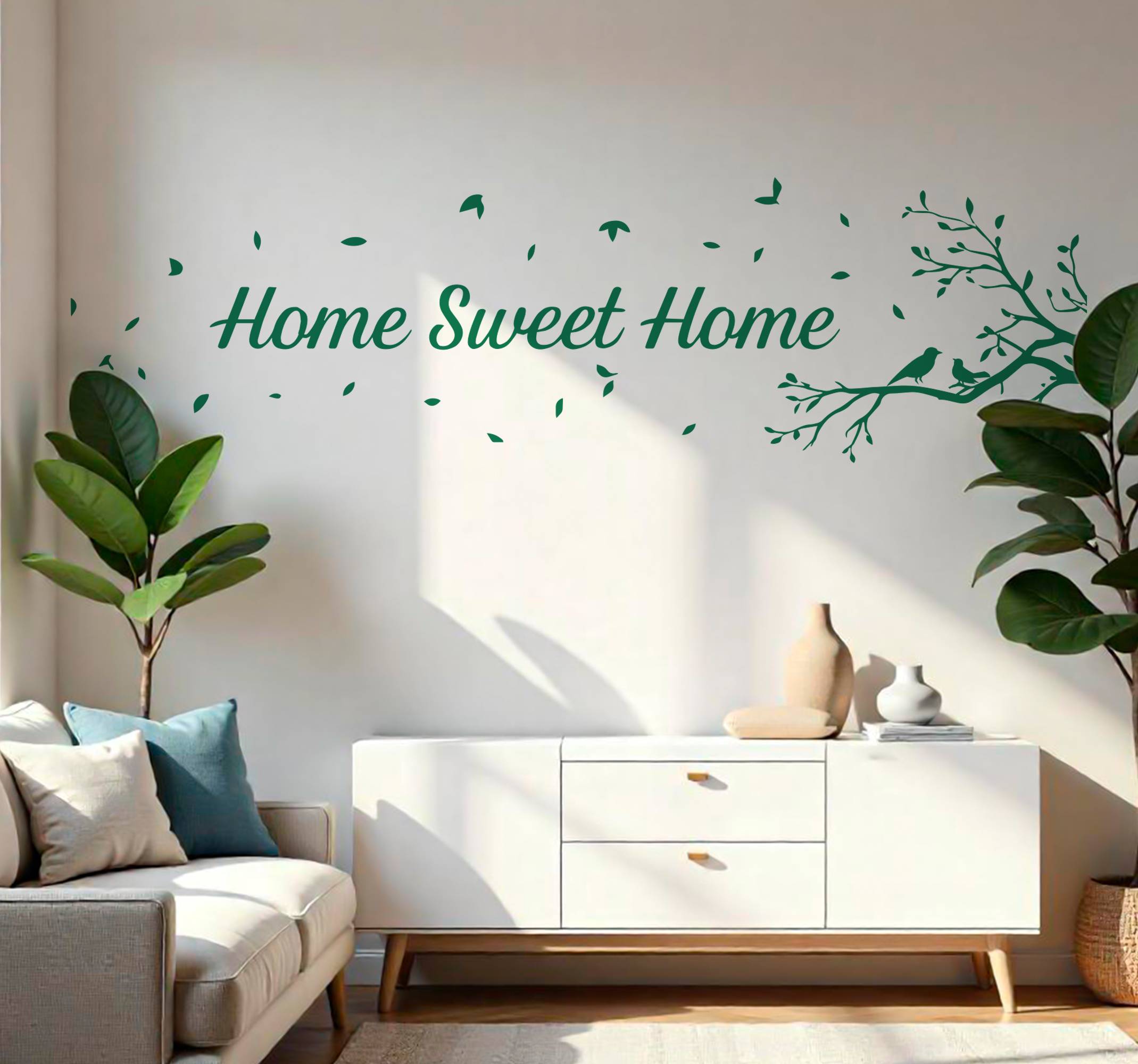 Hem ljuva hem med löv wallsticker