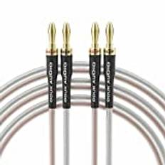 Nobsound Douk Audio 14 AWG OFC-högtalare kabel med guldpläterad bananspets pluggar (3 m & 9,9 fot)