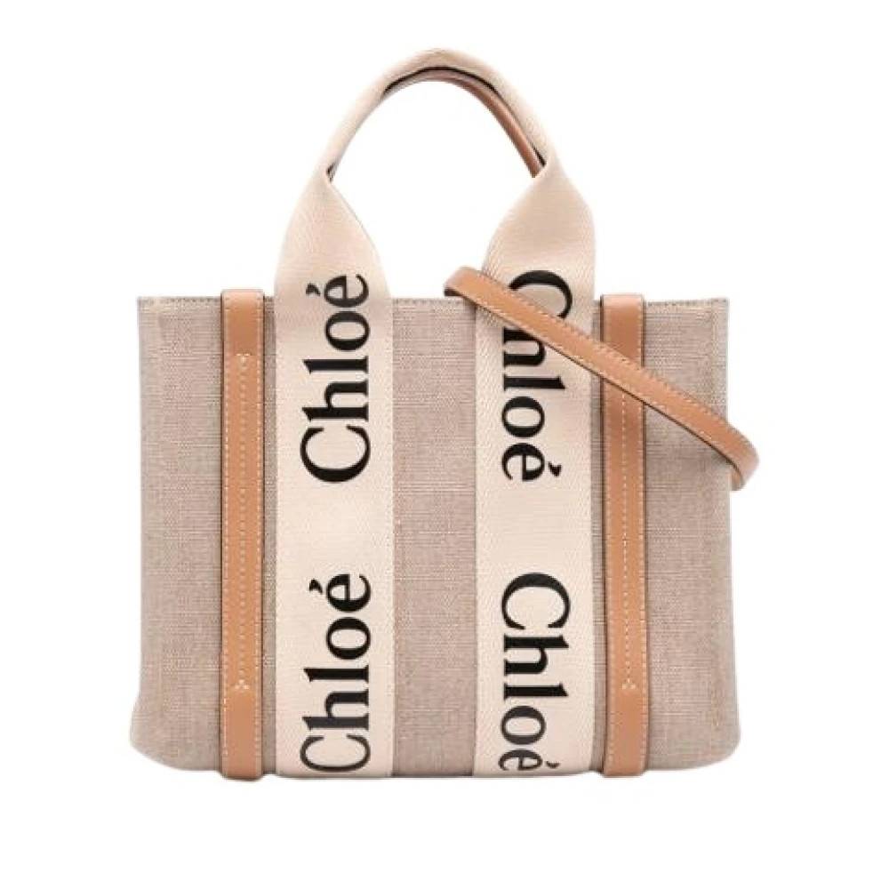 Chloé Pre-owned Pre-owned Woody Tote Bag - Vintage - Dame - Beige - ONE SIZE - Uld