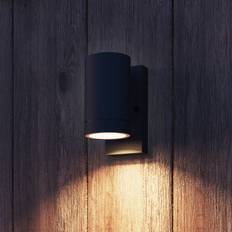 Calex utomhusvägglampa Alba GU10, Downlight, svart, sensor